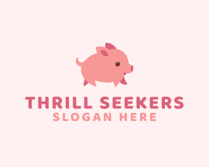 Cute Piglet Pet logo design