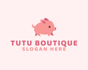 Cute Piglet Pet logo design