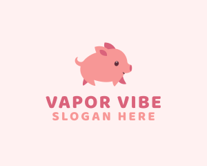 Cute Piglet Pet logo design