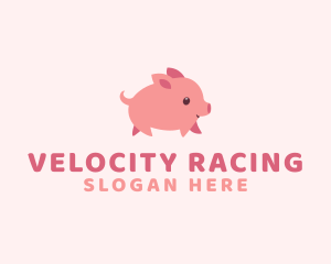 Cute Piglet Pet logo design