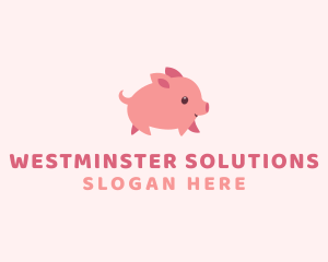 Cute Piglet Pet logo design