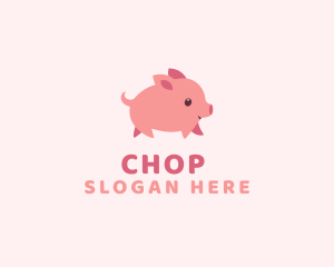 Cute Piglet Pet logo design