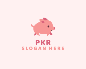 Cute Piglet Pet logo design