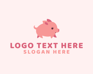 Cute Piglet Pet Logo