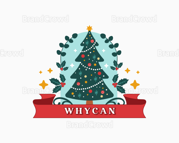 Christmas Holiday Tree Logo