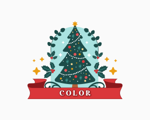 Christmas Holiday Tree Logo