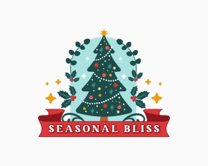 Season - Christmas Holiday Tree logo design