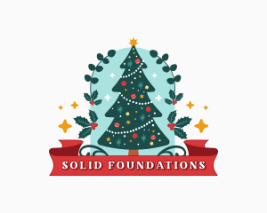 Celebration - Christmas Holiday Tree logo design