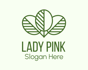 Minimalist Linear Leaf Logo