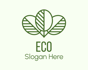 Farm - Minimalist Linear Leaf logo design