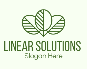 Minimalist Linear Leaf logo design