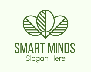 Eco - Minimalist Linear Leaf logo design