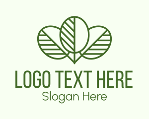 Ecological - Minimalist Linear Leaf logo design