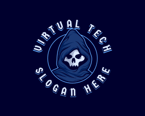 Online Gaming - Death Skull Villain logo design