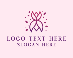 Blossom - Butterfly Flower Leaf logo design