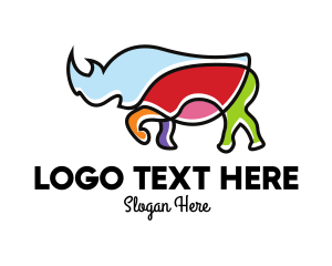 Colorful Rhino Monoline Logo