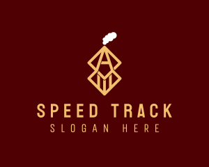 Track - Toy Train Letter logo design