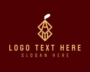 Steam Engine - Toy Train Letter logo design