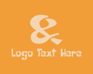 Monochrome - Doodle Ampersand Lettering logo design