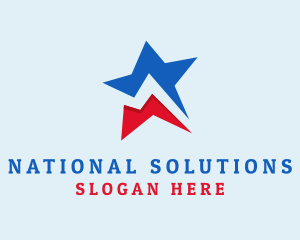 National - Geometric National Star logo design