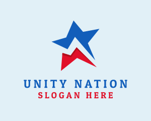 Nation - Geometric National Star logo design