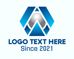 Geometric - Modern Digital Sphere logo design