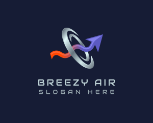 HVAC Air Temperature Arrow logo design