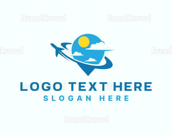 Travel Destination Airplane Logo