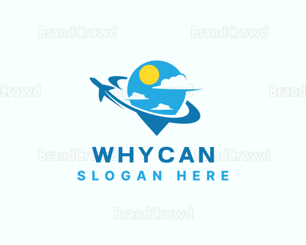 Travel Destination Airplane Logo