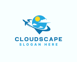 Clouds - Travel Sky Airplane logo design