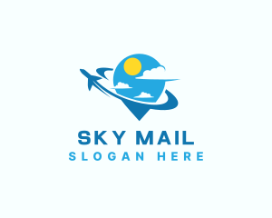 Travel Sky Airplane logo design