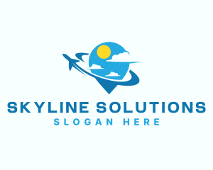 Sky - Travel Sky Airplane logo design