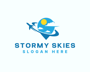 Travel Sky Airplane logo design