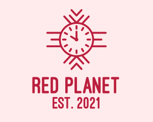 Red Time Wristwatch  logo design