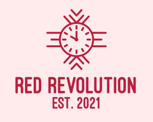 Red Time Wristwatch  logo design