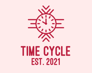 Red Time Wristwatch  logo design