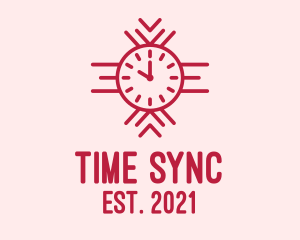 Red Time Wristwatch  logo design