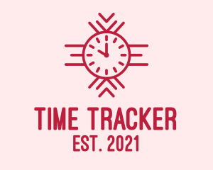 Red Time Wristwatch  logo design