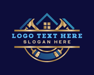 Tradesman - Hammer Roof Renovation logo design