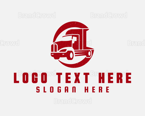 Red Haulage Truck Logo