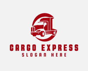 Haulage - Red Haulage Truck logo design