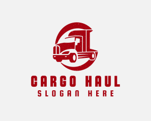 Red Haulage Truck logo design