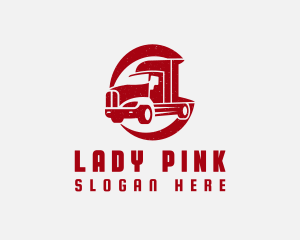 Forwarding - Red Haulage Truck logo design