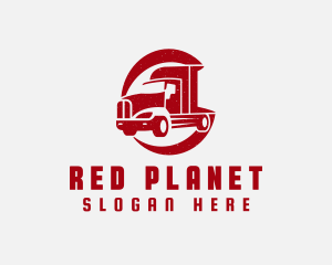 Red Haulage Truck logo design