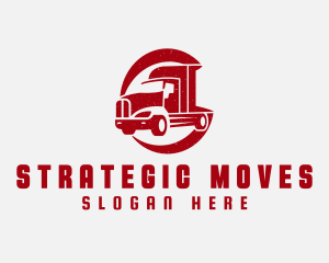 Red Haulage Truck logo design