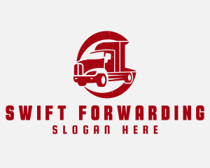 Red Haulage Truck logo design