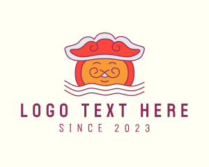 Kids - Mustache Sailor Cloud Hat logo design