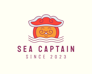 Mustache Sailor Cloud Hat logo design