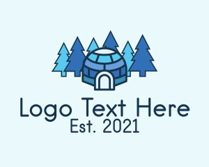 Cold - Blue Winter Igloo logo design