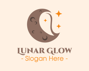 Lunar Moon Coffee Bean logo design